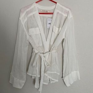 NWT Free People, We The Free ivory blouse size small/medium